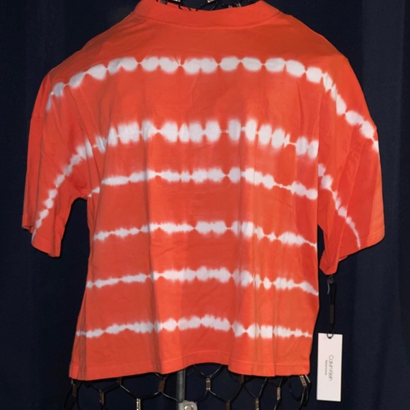 Calvin Klein Keywest Caliente Combo Tie-Dyed Crop Tee  Size XL - Picture 2 of 7